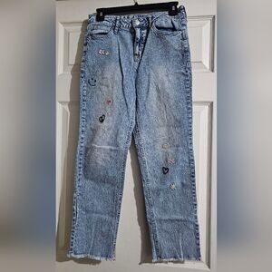 Embroidered Blue Jeans